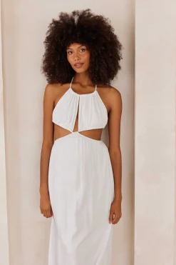 BUMPSUIT Cut Out Linen Dress| Dresses