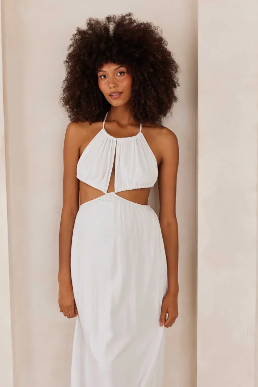 BUMPSUIT Cut Out Linen Dress| Dresses