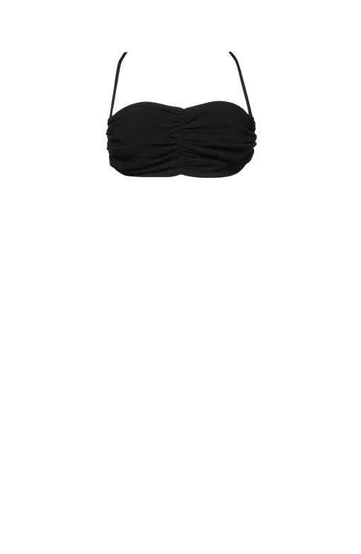 BUMPSUIT Ruched Linen Crop Top| Tops & Bodysuits
