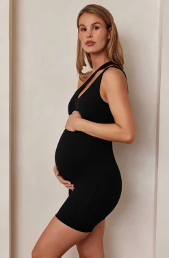 BUMPSUIT Sculpting Rib Cut Out Romper| Jumpsuits & Rompers