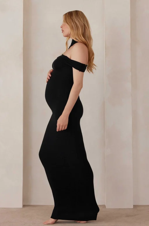 BUMPSUIT Soft Rib Maxi Cross-Over Dress| Dresses