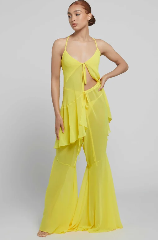 BUMPSUIT The Chiffon Flare Pant| Swimwear