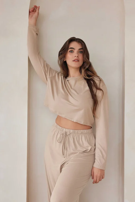 BUMPSUIT The Cloud Long Sleeve Crop Tee| Tops & Bodysuits