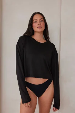 BUMPSUIT The Cloud Long Sleeve Crop Tee| Tops & Bodysuits