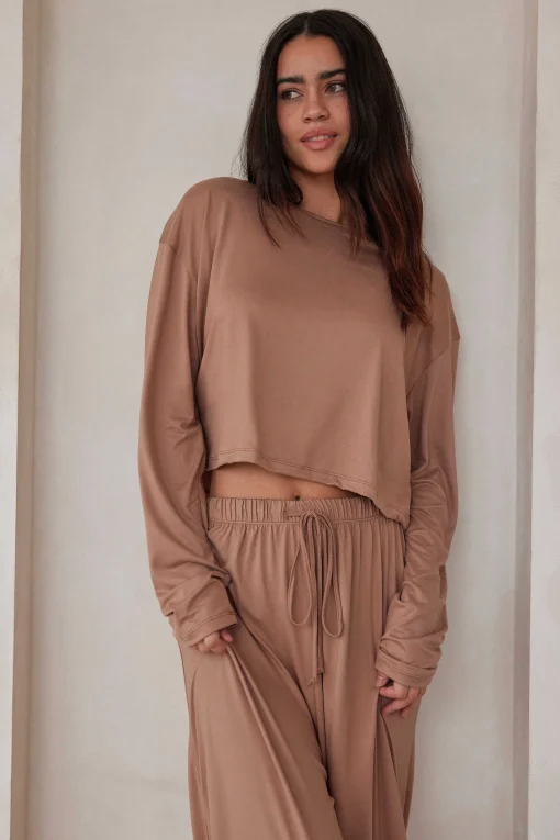 BUMPSUIT The Cloud Long Sleeve Crop Tee| Tops & Bodysuits