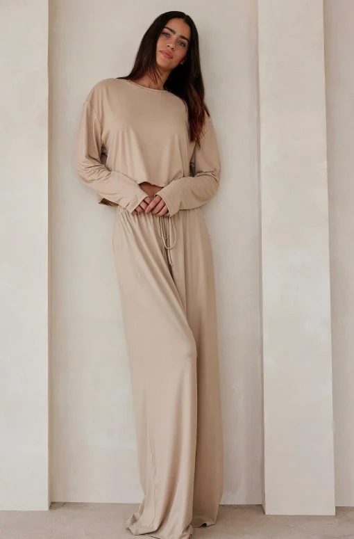 BUMPSUIT The Cloud Long Sleeve Crop Tee| Loungewear